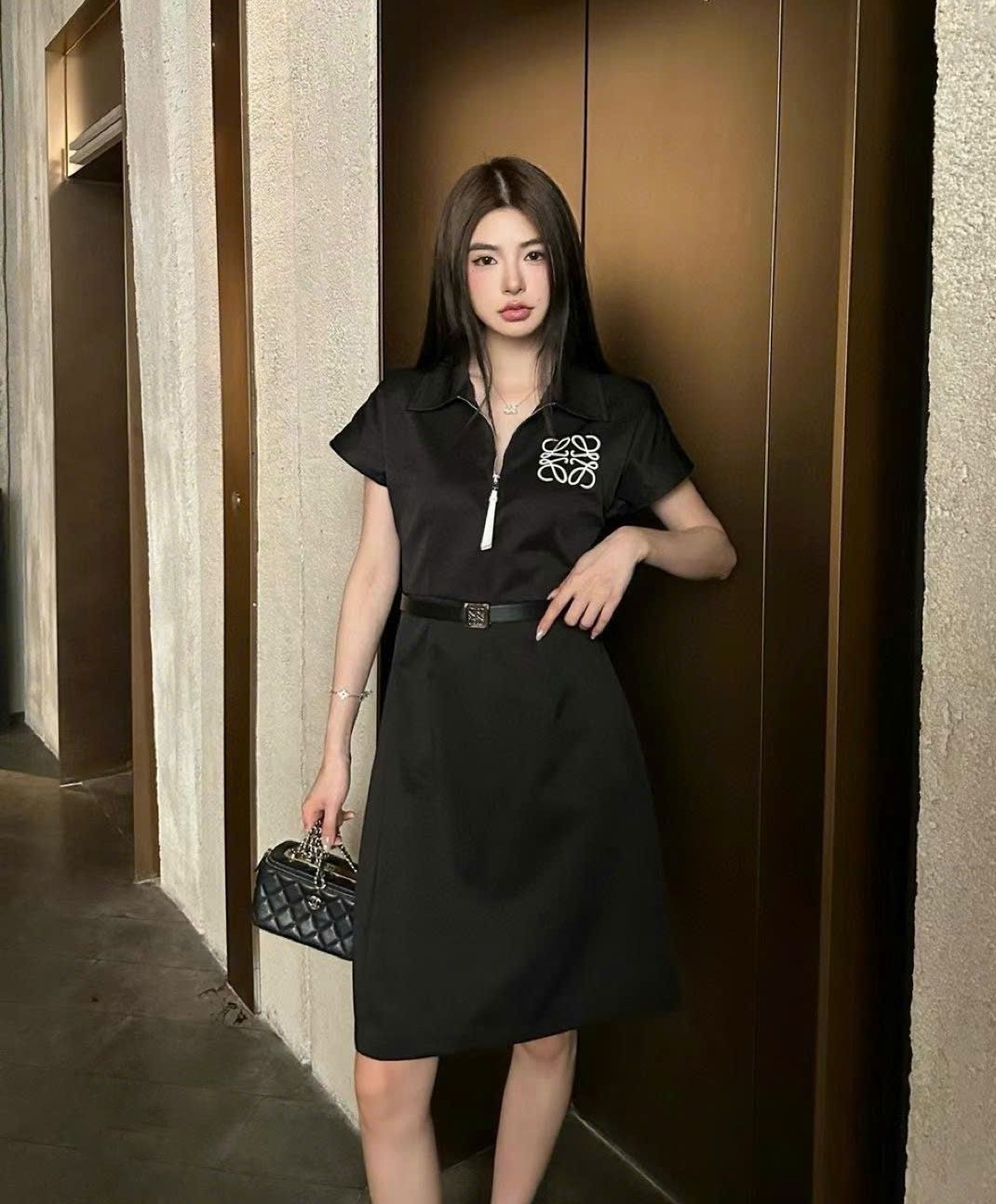Áo đầm thời trang kèm thắt lưng Loewe 9