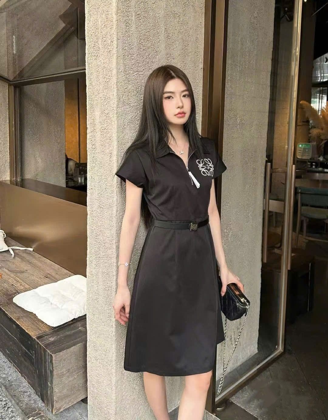 Áo đầm thời trang kèm thắt lưng Loewe 14