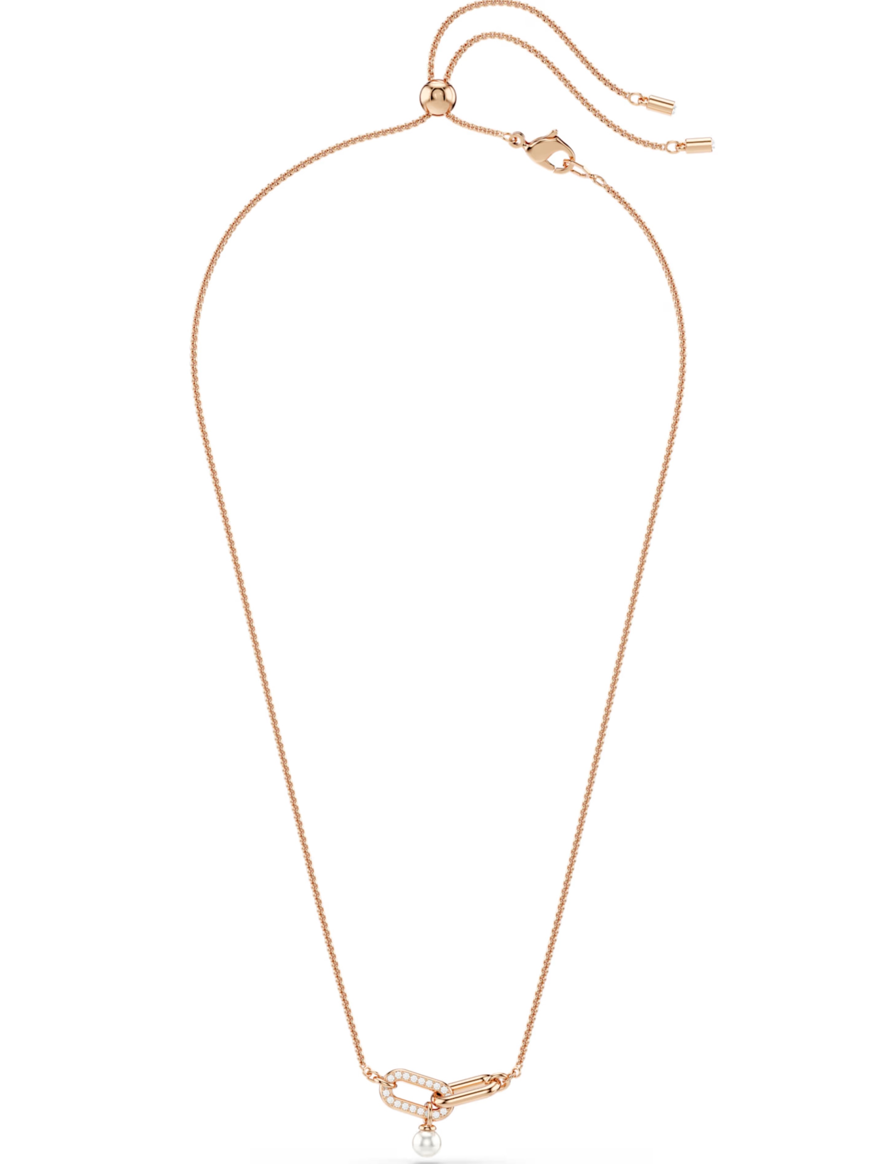 Dây chuyền nữ Swarovski Constella Pendant Crystal Pearl Round Cut White Rose Gold-tone Plated 5728589 3