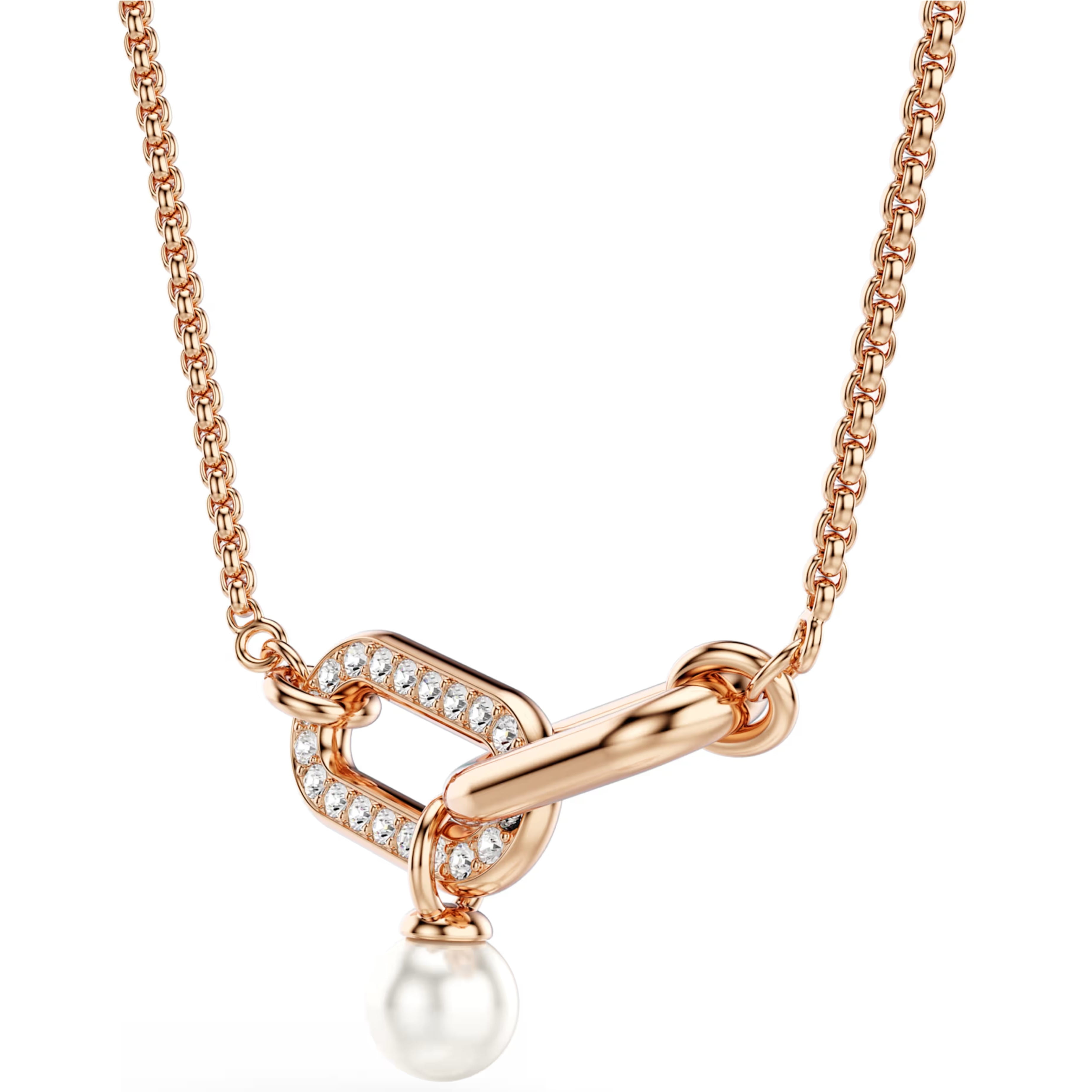 Dây chuyền nữ Swarovski Constella Pendant Crystal Pearl Round Cut White Rose Gold-tone Plated 5728589 4