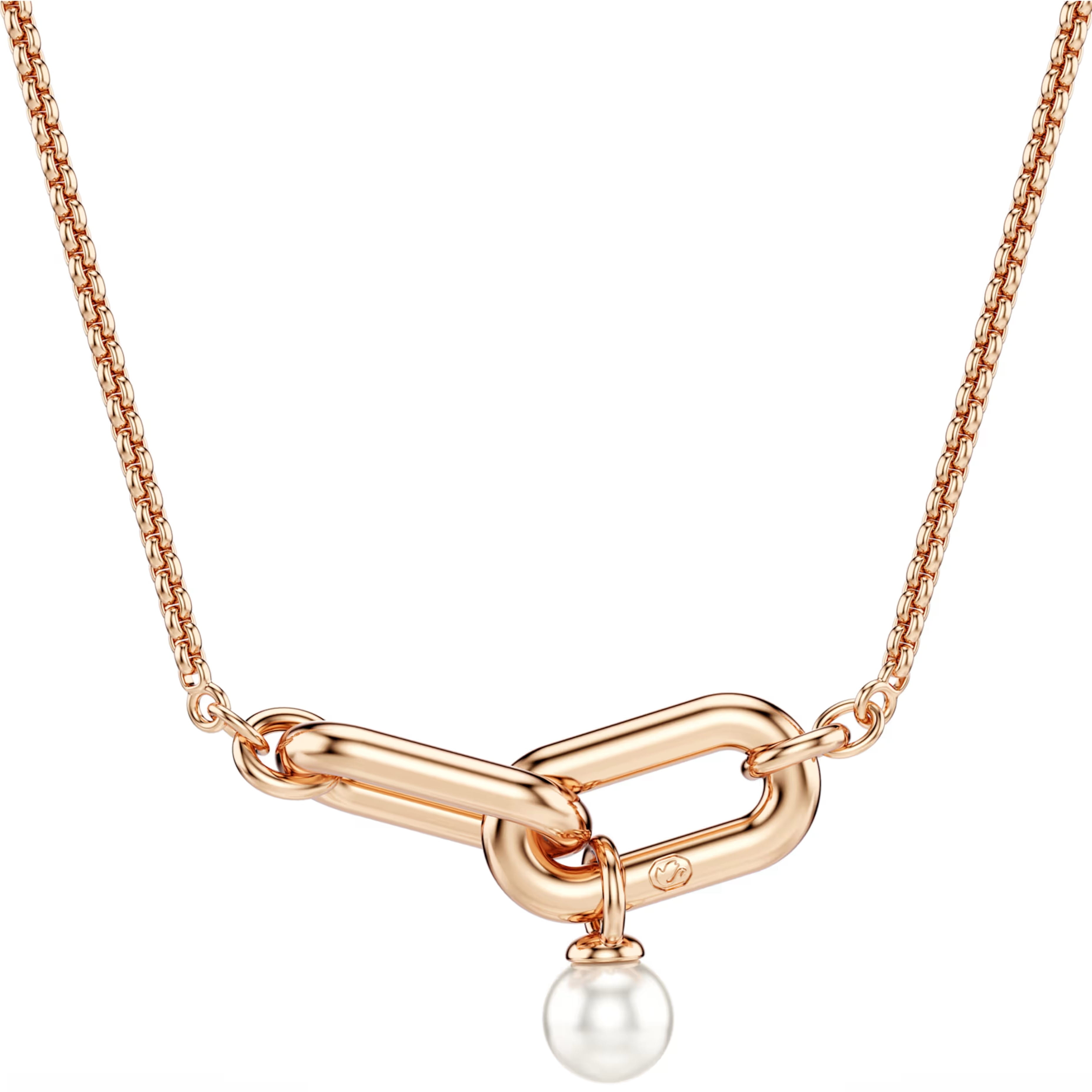 Dây chuyền nữ Swarovski Constella Pendant Crystal Pearl Round Cut White Rose Gold-tone Plated 5728589 5