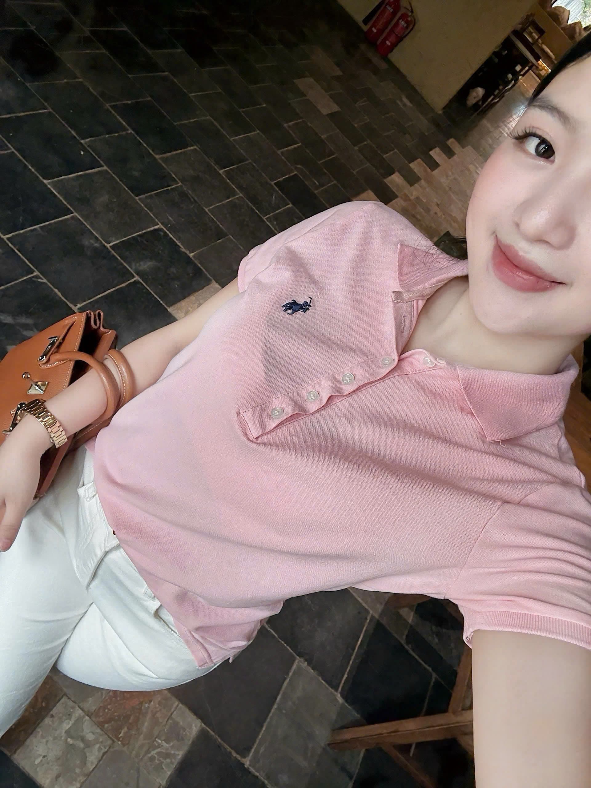 Combo áo hồng tay ngắn quần dài nữ Polo 1