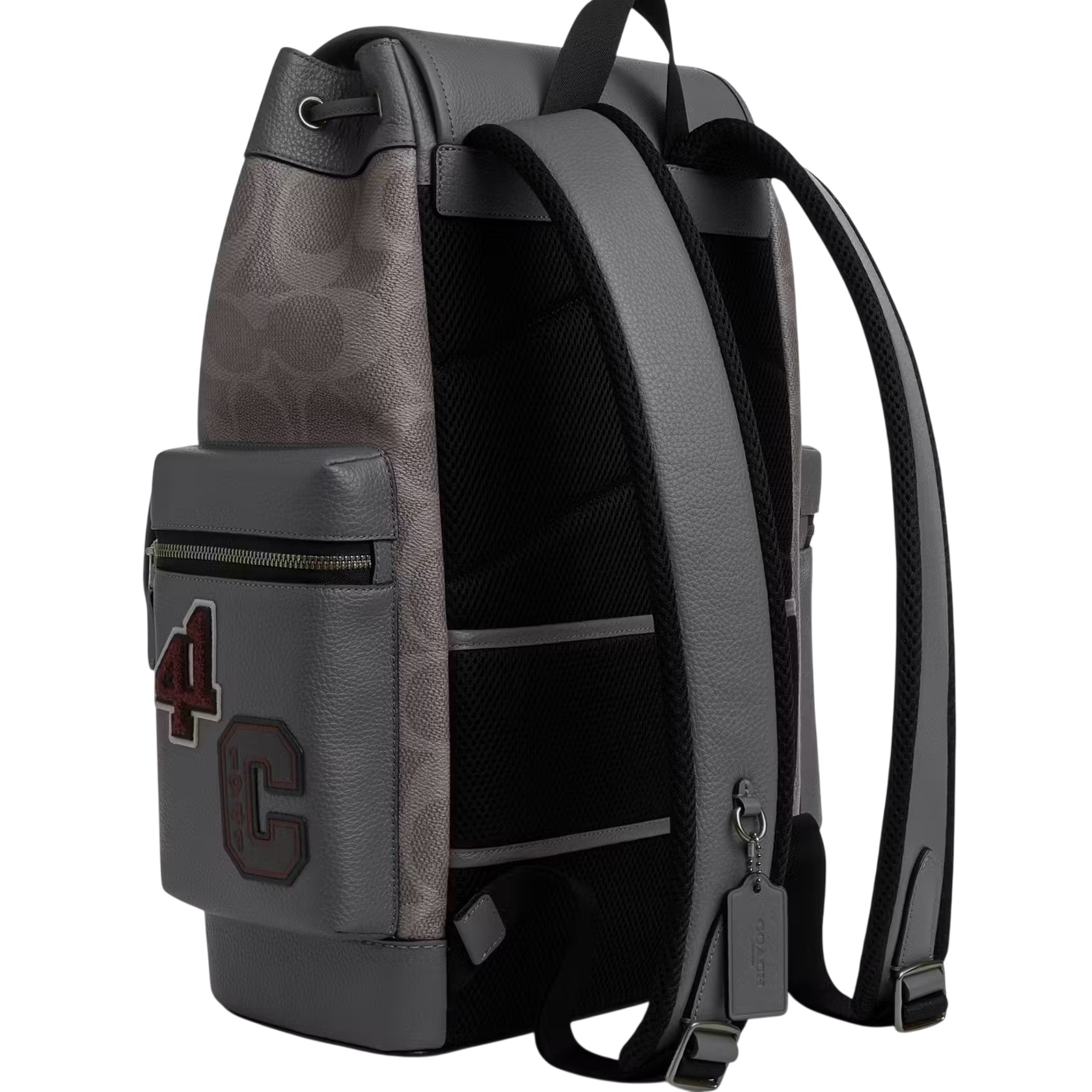 Balo Coach Sprint Backpack in Maxi Signature Canvas with Patch Gray Multi CCG03 1