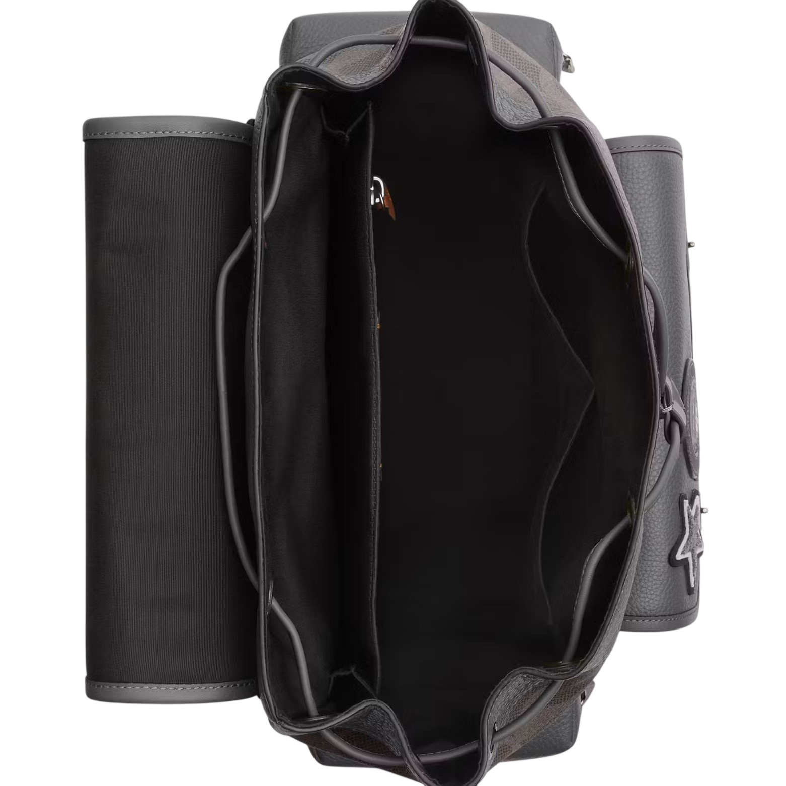 Balo Coach Sprint Backpack in Maxi Signature Canvas with Patch Gray Multi CCG03 4