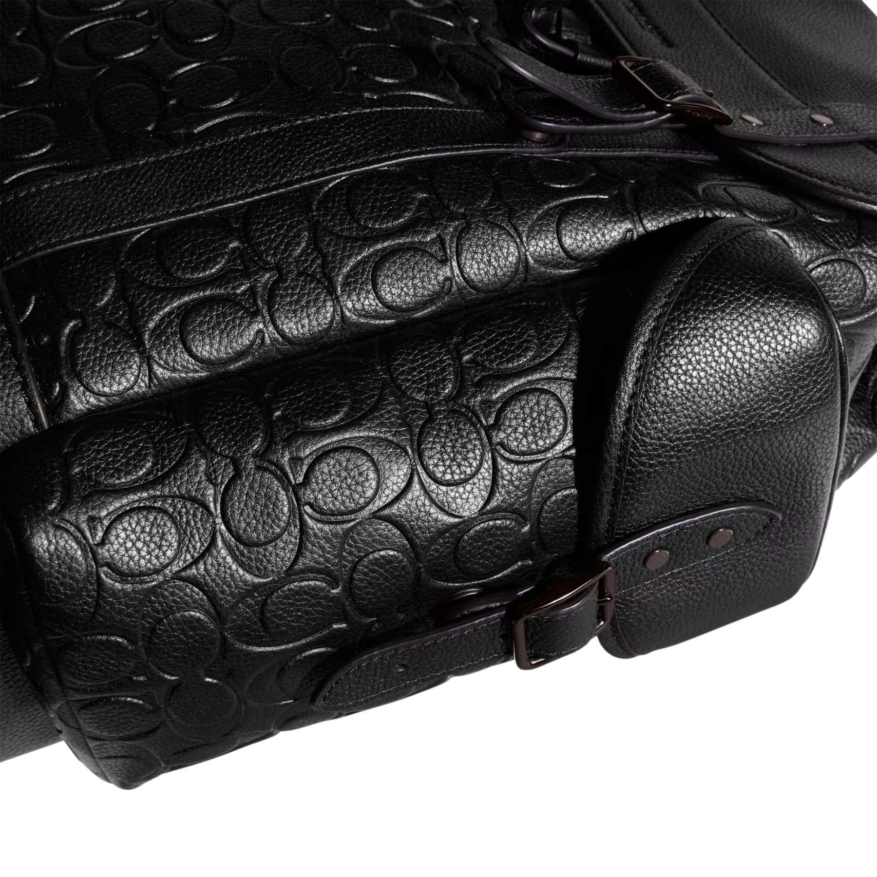 Ba lô Coach Hitch Backpack In Signature Leather Black CH767 5