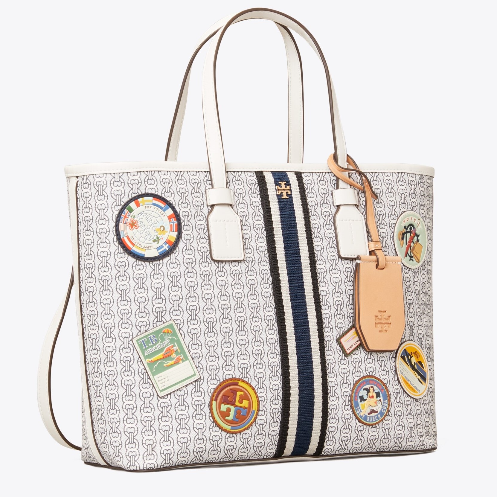 TÚI NỮ TORY BURCH GEMINI LINK CANVAS PATCHES SMALL TOTE 4