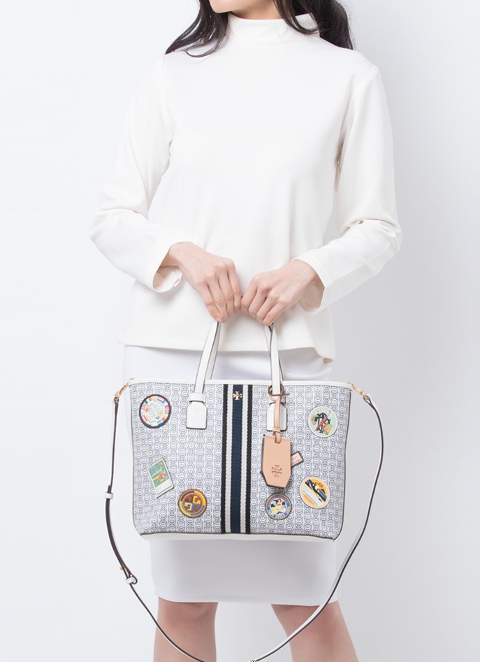 TÚI NỮ TORY BURCH GEMINI LINK CANVAS PATCHES SMALL TOTE 8