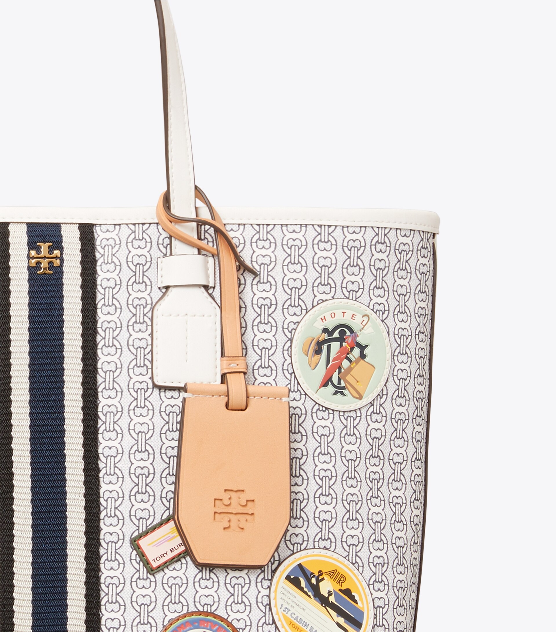 TÚI NỮ TORY BURCH GEMINI LINK CANVAS PATCHES SMALL TOTE 5