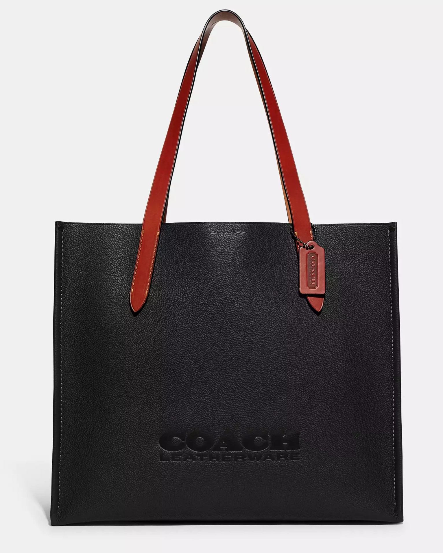 TÚI COACH RELAY TOTE BAG 41 BLACK POLISHED PEBBLE LEATHER CH756 3