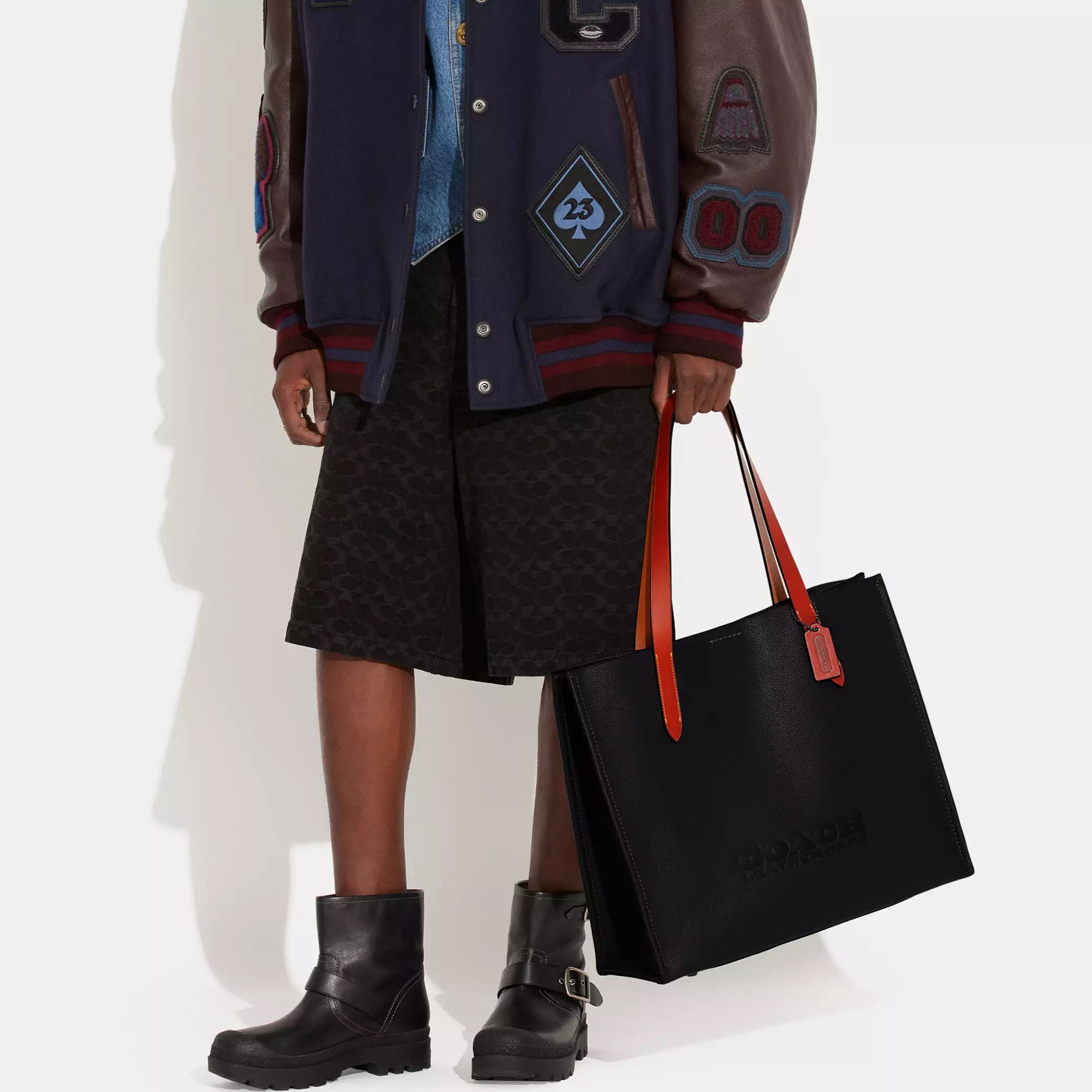 TÚI COACH RELAY TOTE BAG 41 BLACK POLISHED PEBBLE LEATHER CH756 8