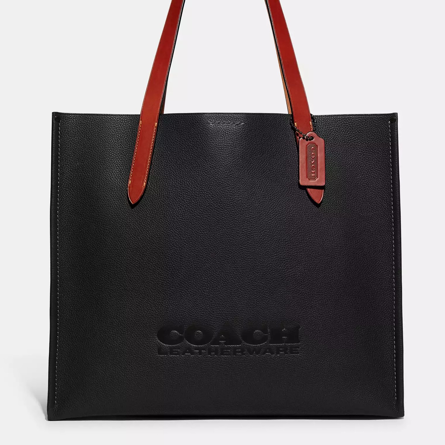 TÚI COACH RELAY TOTE BAG 41 BLACK POLISHED PEBBLE LEATHER CH756 6