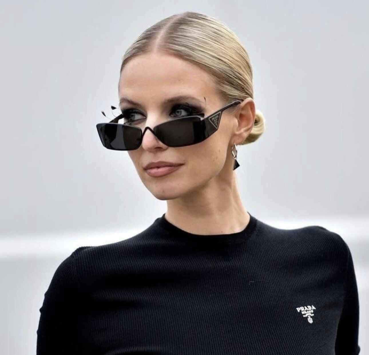 MẮT KÍNH PRADA MILITARY BLACK LENSES RUNWAY SUNGLASSES SPR59Z 6