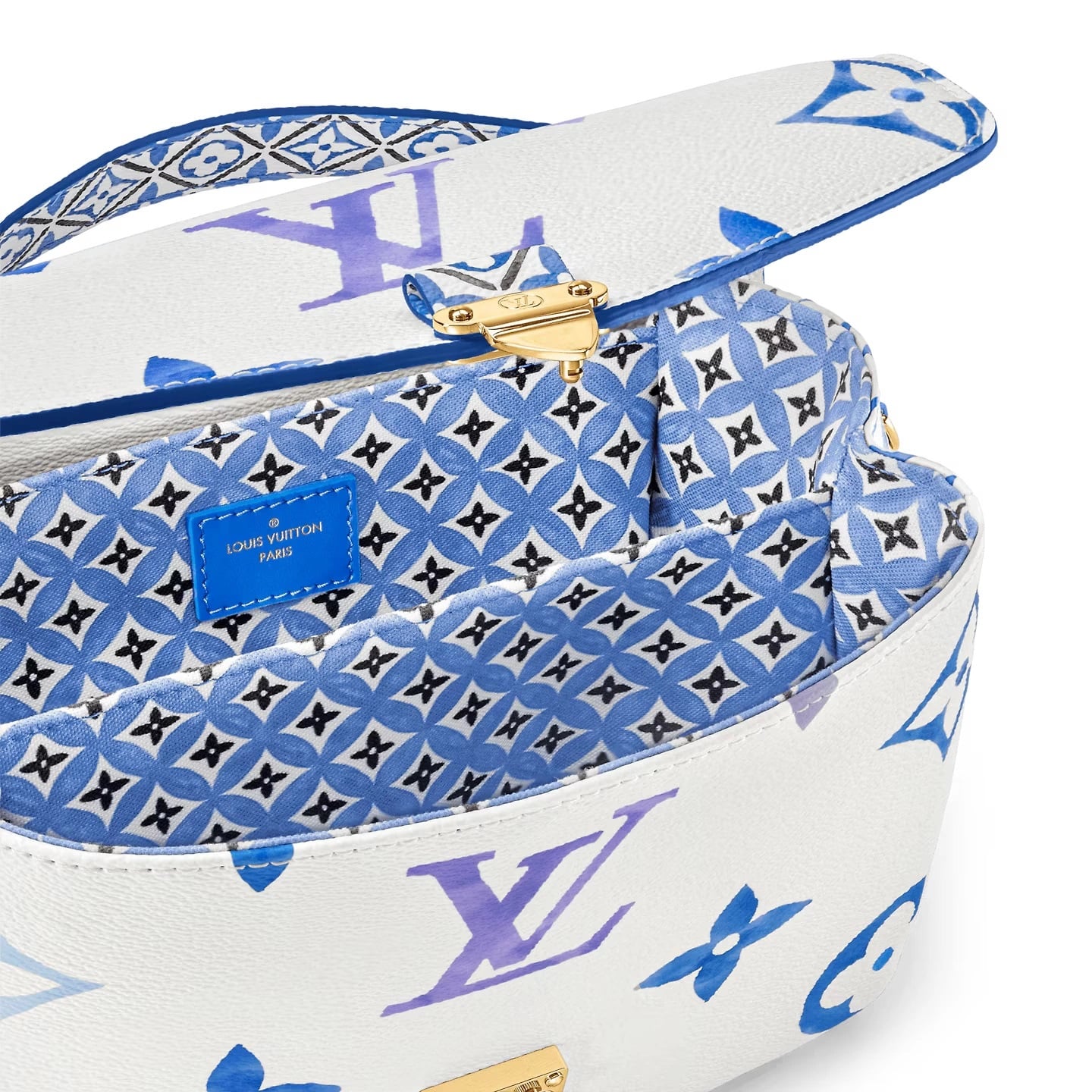 Túi xách Louis Vuitton White Monogram Giant By The Pool Pochette Metis Blue 4