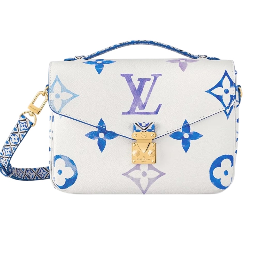 Túi xách Louis Vuitton White Monogram Giant By The Pool Pochette Metis Blue 6