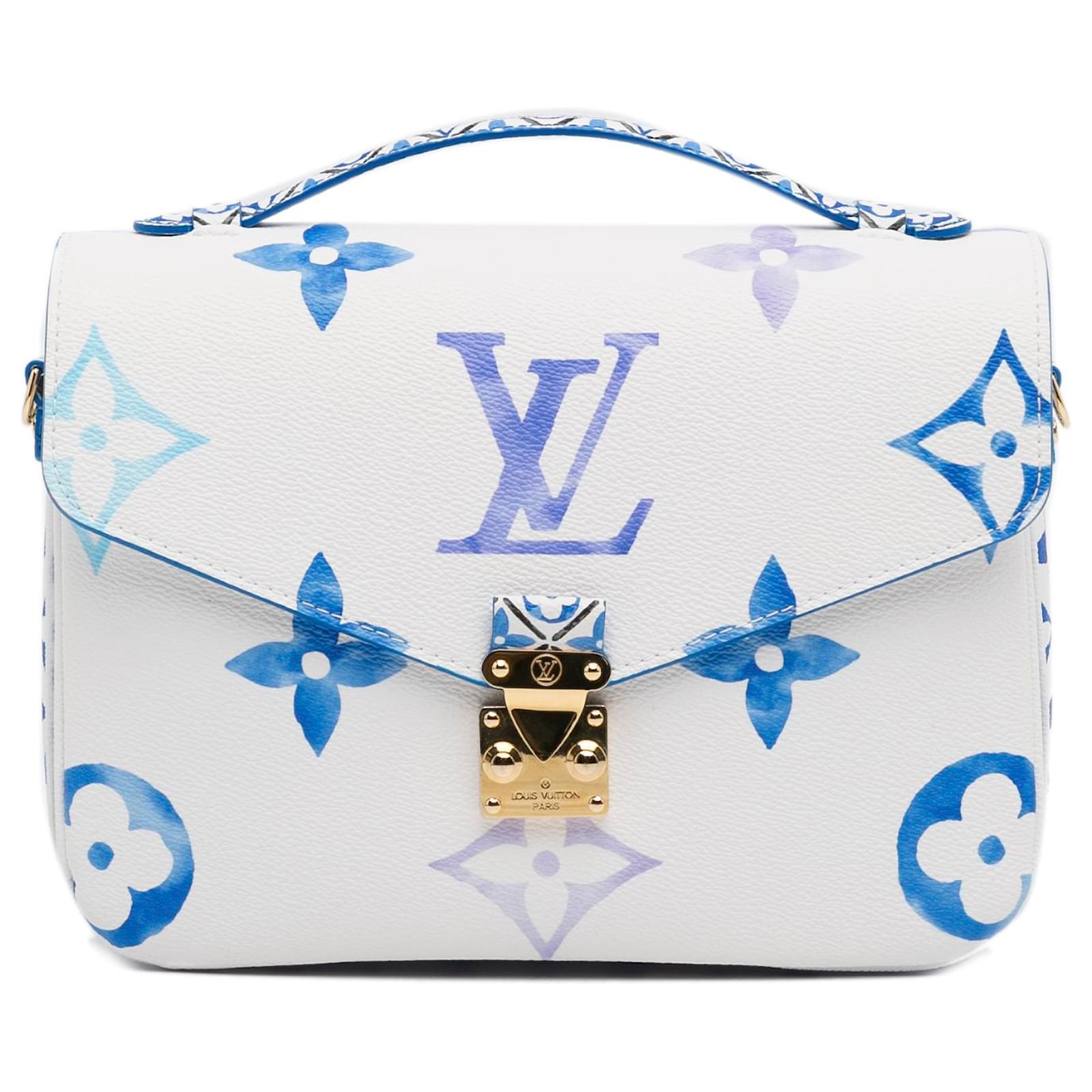 Túi xách Louis Vuitton White Monogram Giant By The Pool Pochette Metis Blue 7