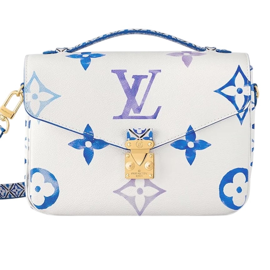Túi xách Louis Vuitton White Monogram Giant By The Pool Pochette Metis Blue 8
