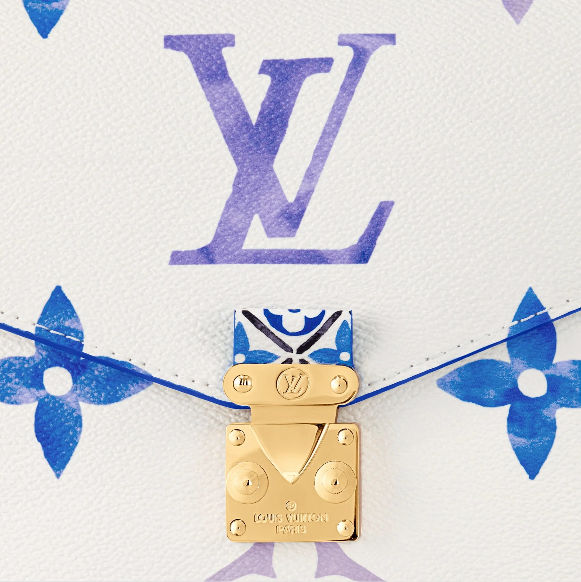 Túi xách Louis Vuitton White Monogram Giant By The Pool Pochette Metis Blue 10