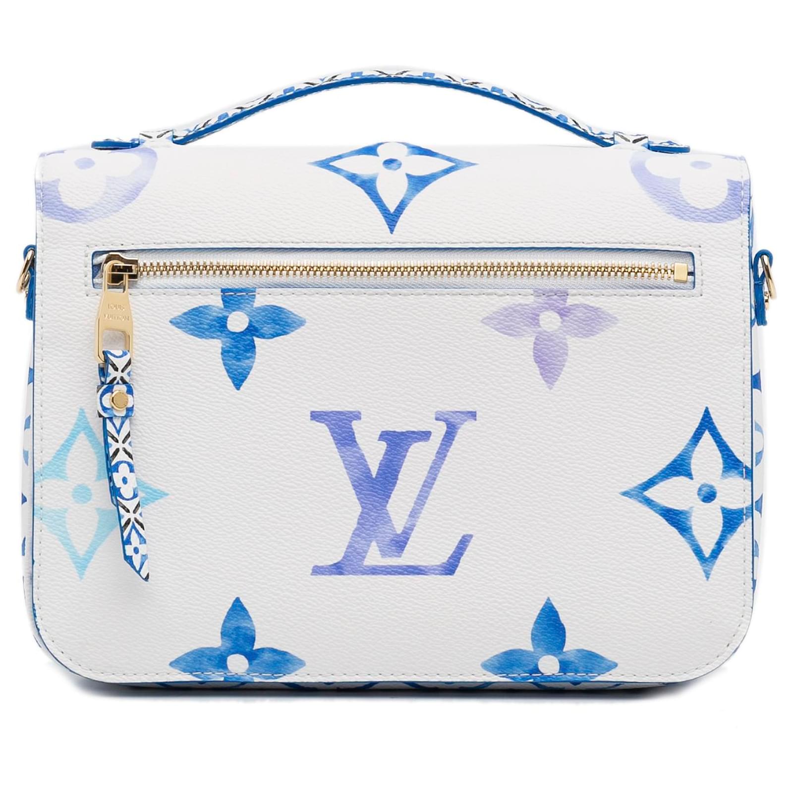 Túi xách Louis Vuitton White Monogram Giant By The Pool Pochette Metis Blue 12