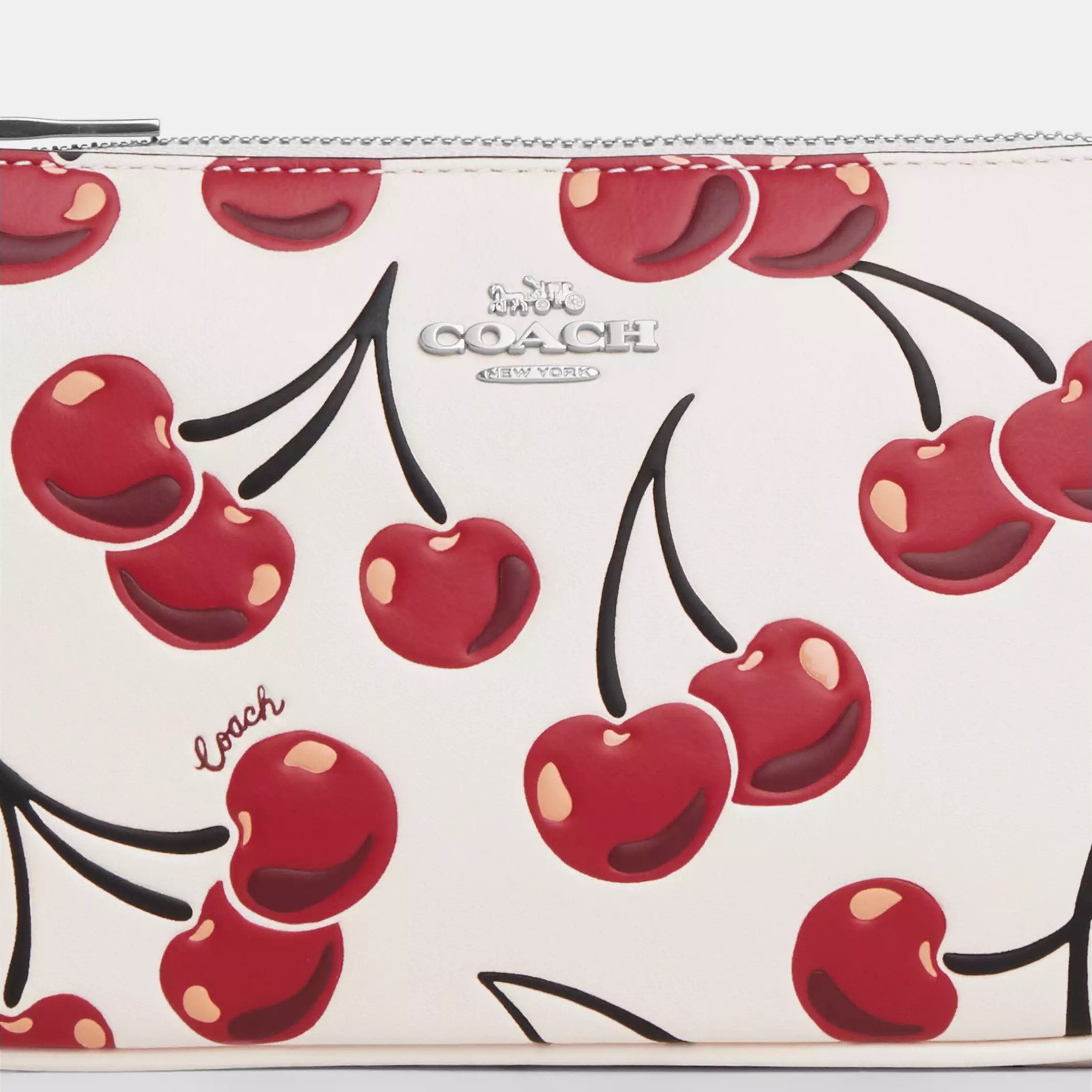 Túi kẹp nách limited Coach Nolita 19 With Cherry Print Chalk Multi CZ012 1
