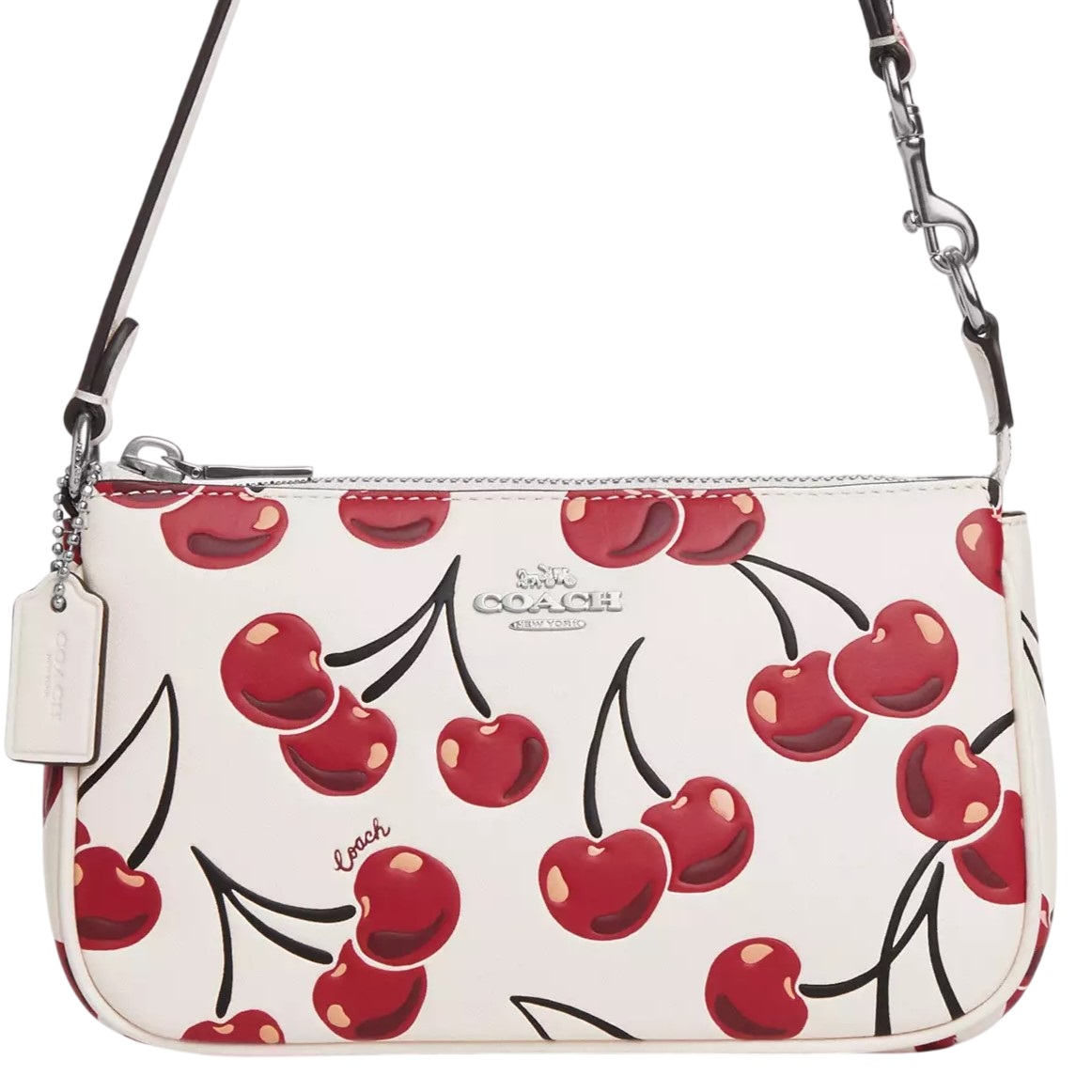 Túi kẹp nách limited Coach Nolita 19 With Cherry Print Chalk Multi CZ012 6