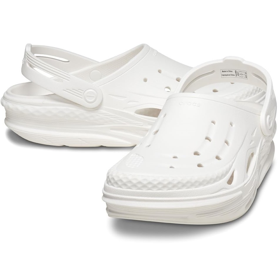 Giày trắng nữ Clog Unisex Crocs Off Grid White 1