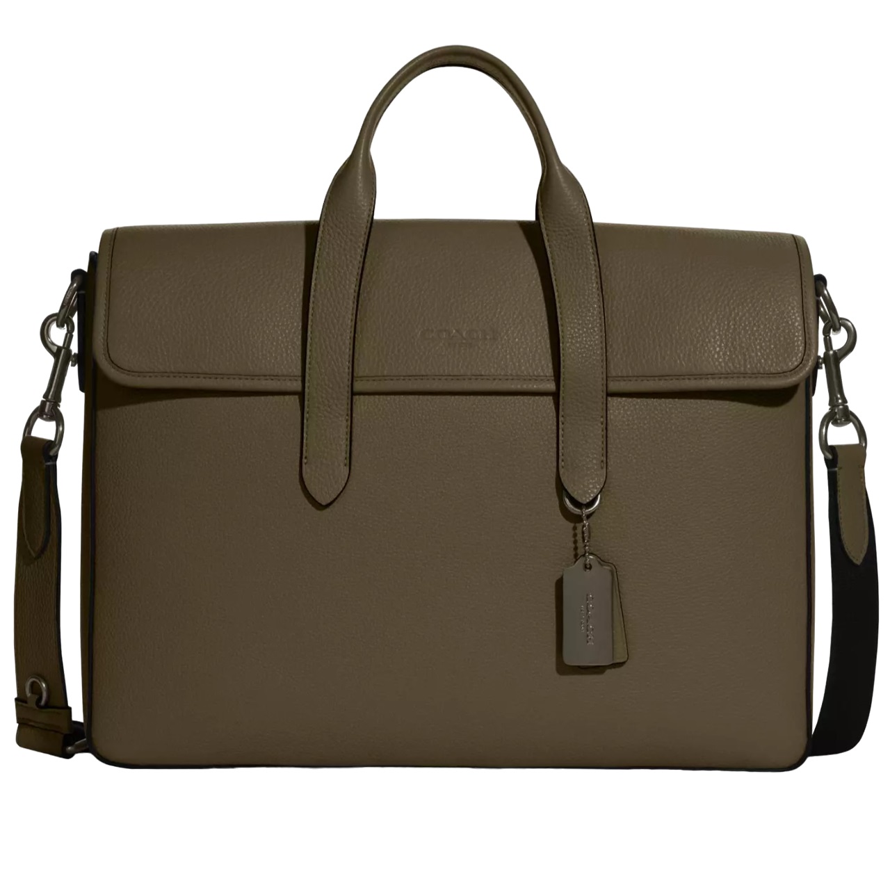 Cặp công sở Laptop Nam Coach Sullivan Portfolio Brief Gunmetal Utility Green C9875 1