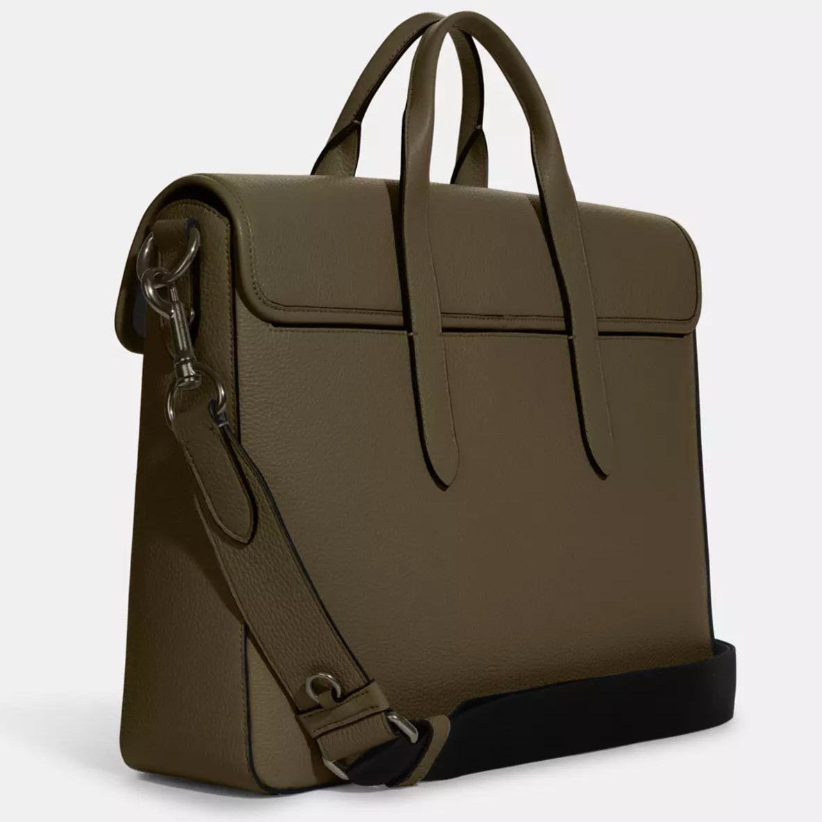Cặp công sở Laptop Nam Coach Sullivan Portfolio Brief Gunmetal Utility Green C9875 5
