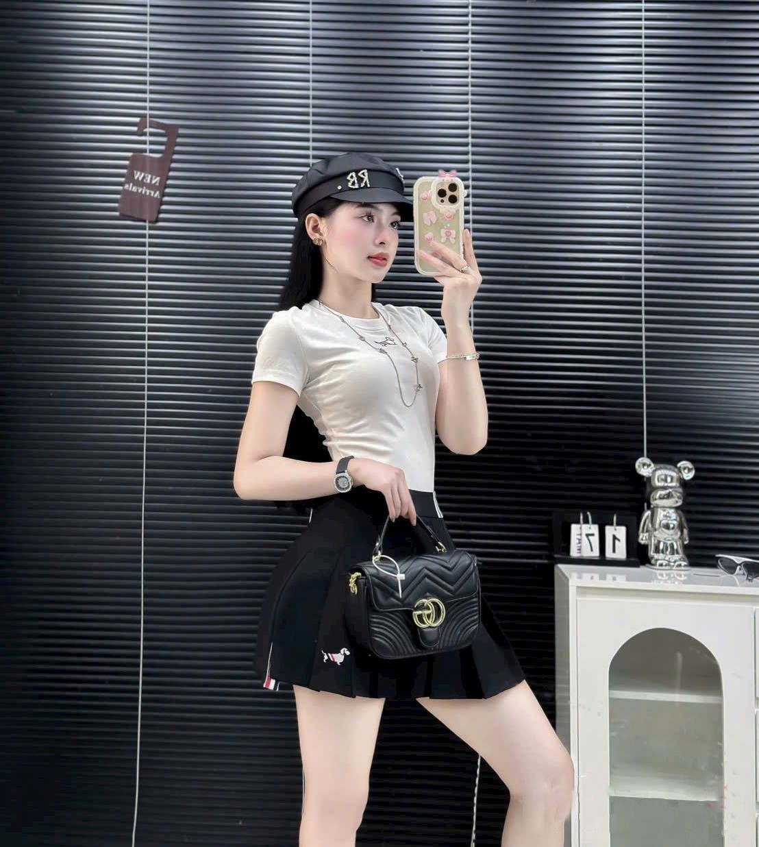 Combo áo thun váy xếp ly Thom Browne 6