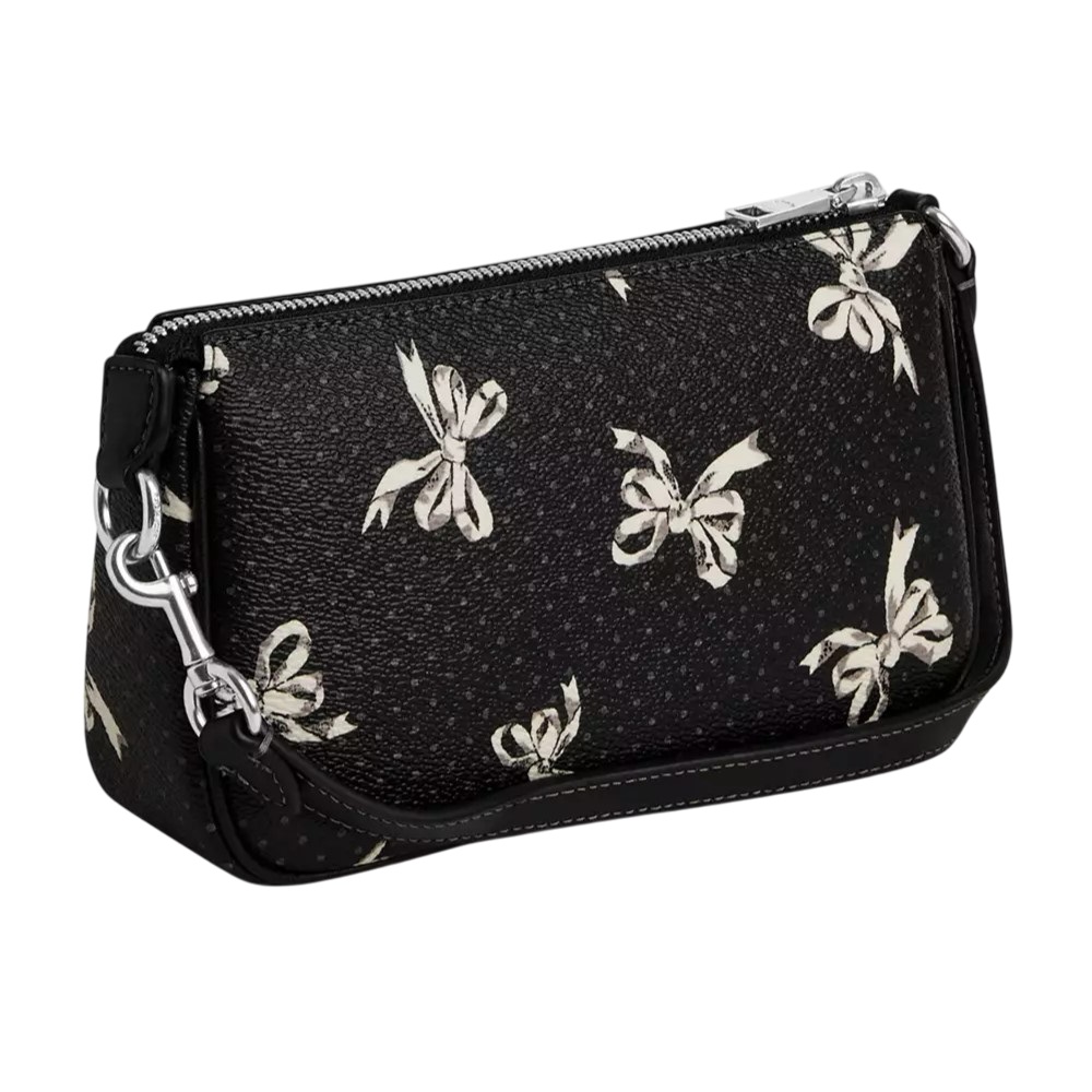 Túi kẹp nách Coach Nolita 19 With Bow Print Multicolor Black CZ454 2