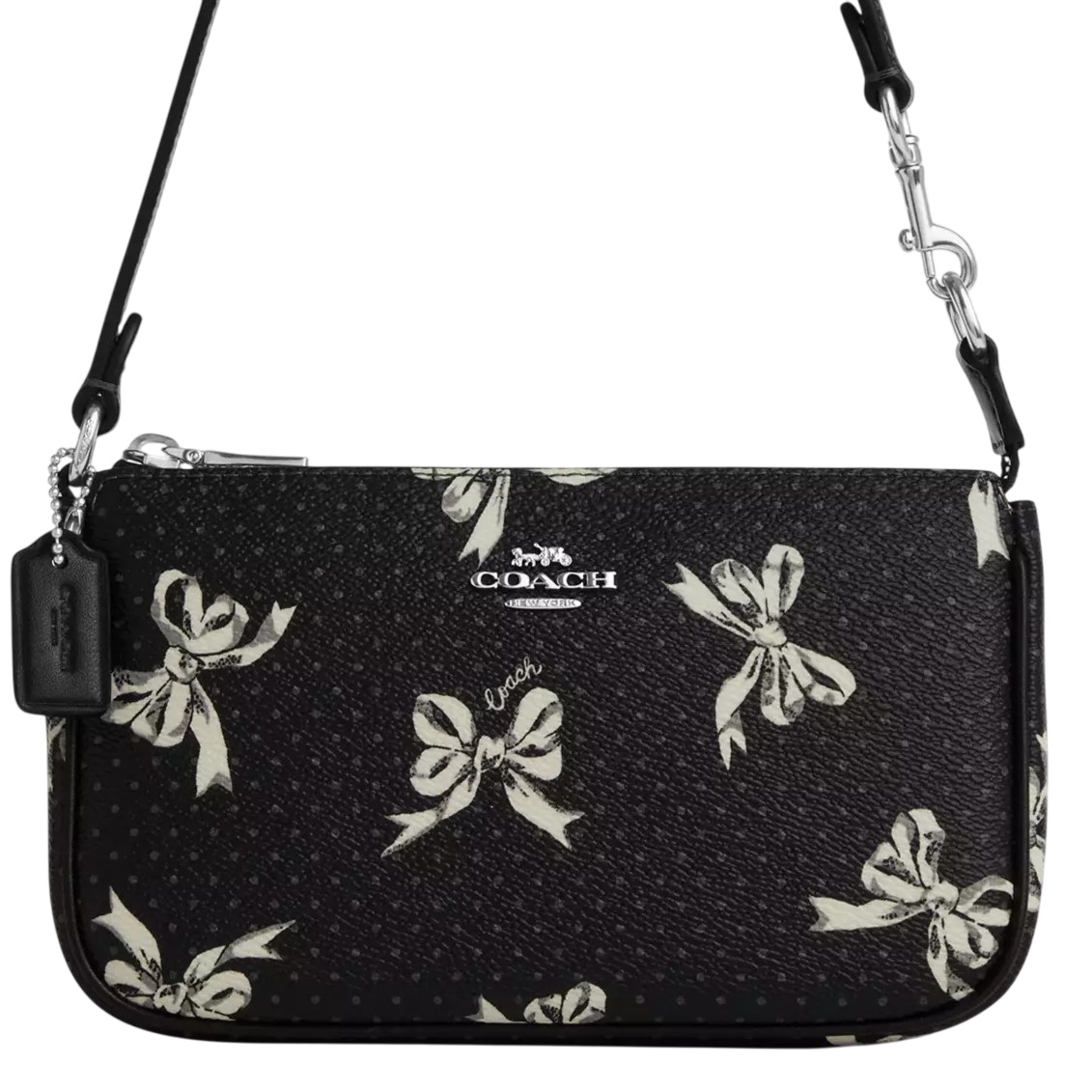 Túi kẹp nách Coach Nolita 19 With Bow Print Multicolor Black CZ454 5