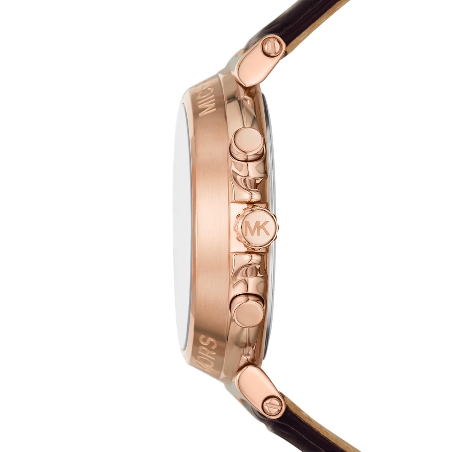 Đồng hồ đeo tay nữ Michael Kors Maren Rose Gold-Tone and Crocodile Embossed Leather Watch MK7497 4