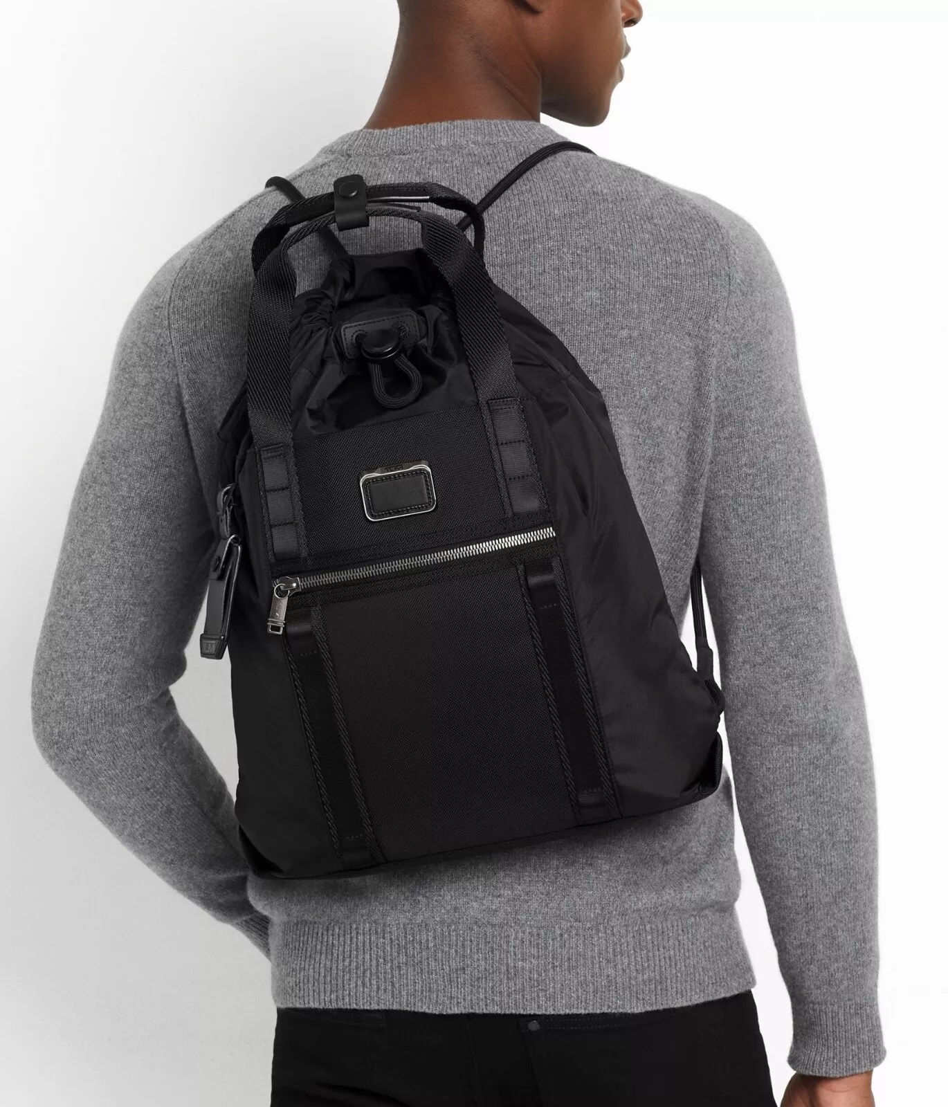 Ba lô túi xách Tumi Alpha Bravo Transport Drawstring Pack Black 2