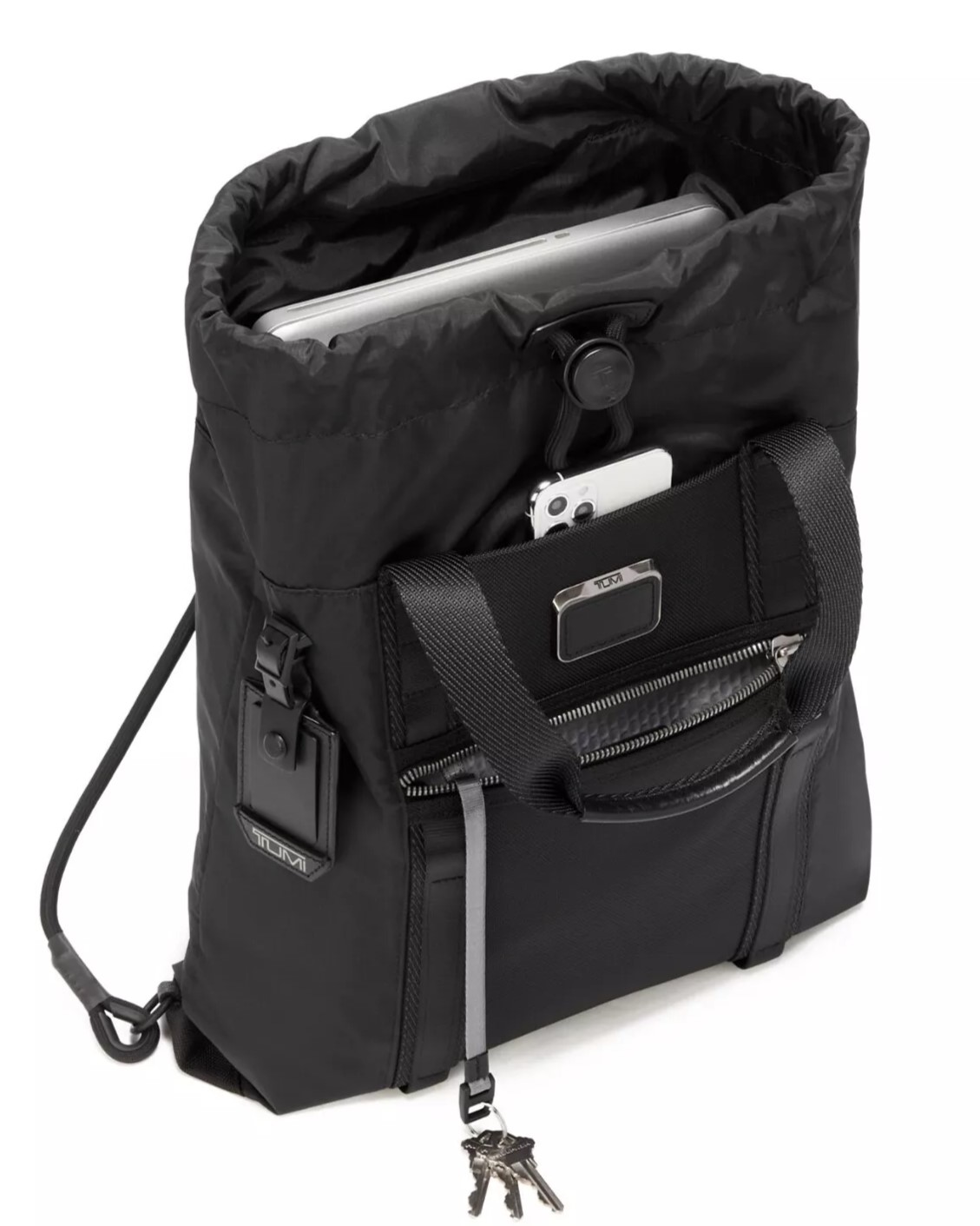 Ba lô túi xách Tumi Alpha Bravo Transport Drawstring Pack Black 7