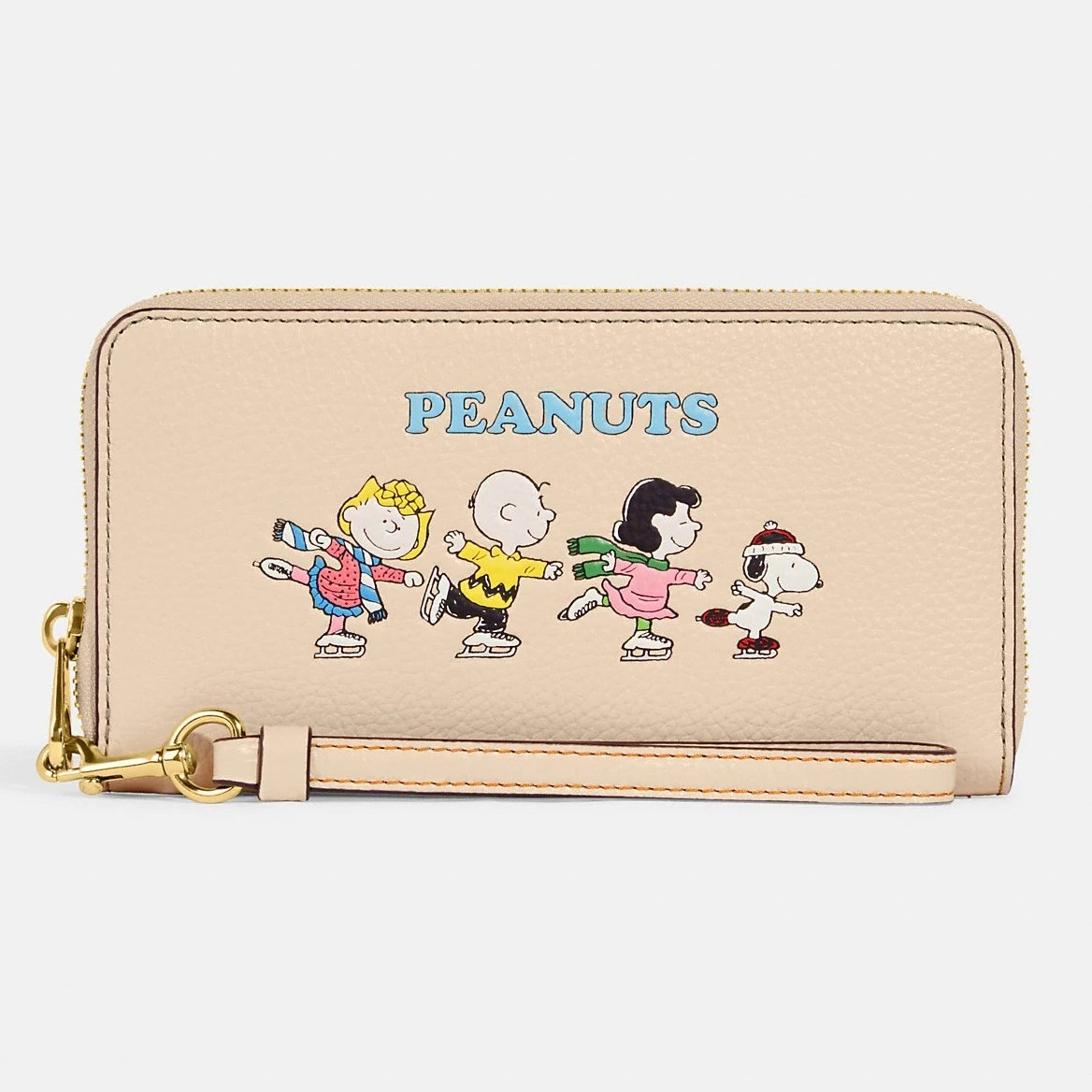 VÍ DÀI CẦM TAY COACH X PEANUTS LONG ZIP AROUND WALLET WITH SNOOPY AND FRIENDS MOTIF 2