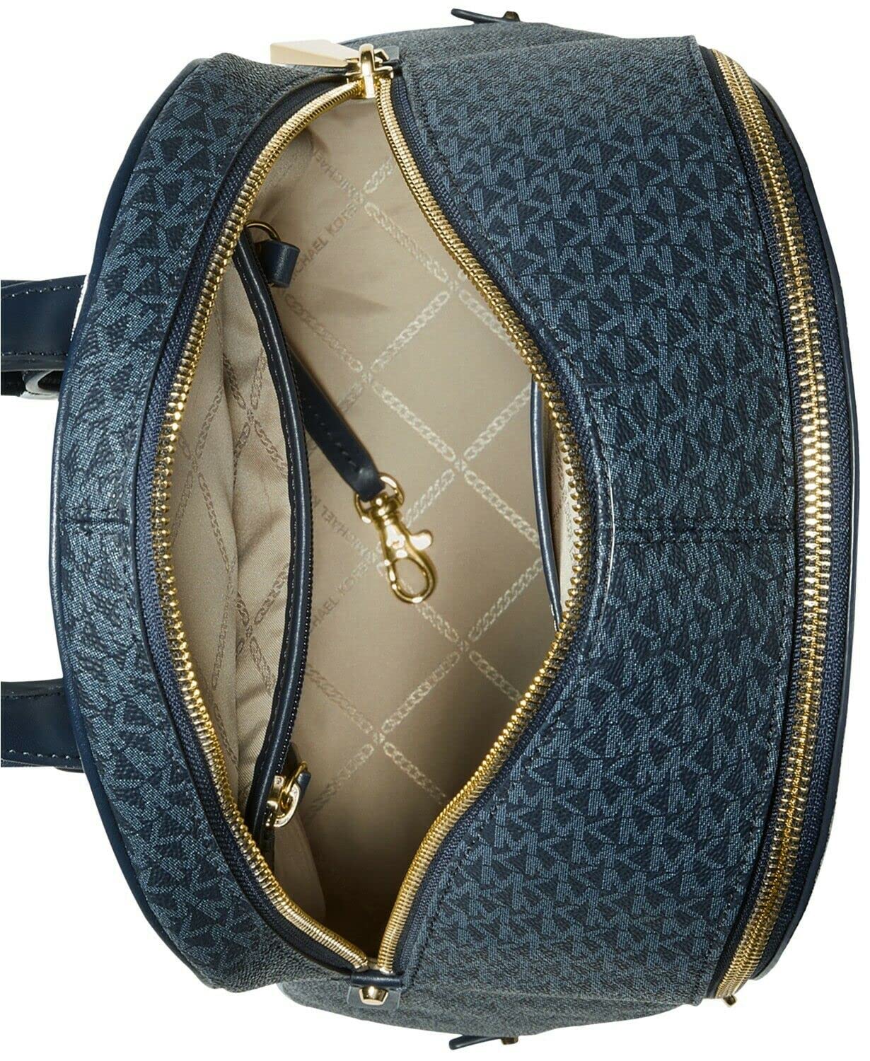 Ba lô MK Michael Kors Rhea Zip Medium Monogram Backpack Blue 3