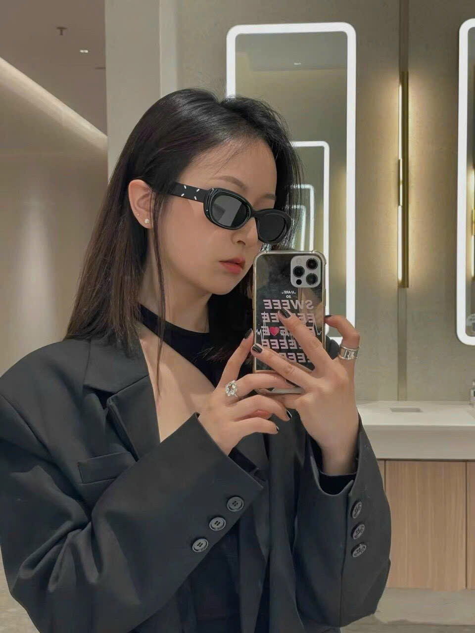 Kính mát Gentle Monster Maison Margiela MM004 01 Black Acetate Frame 3