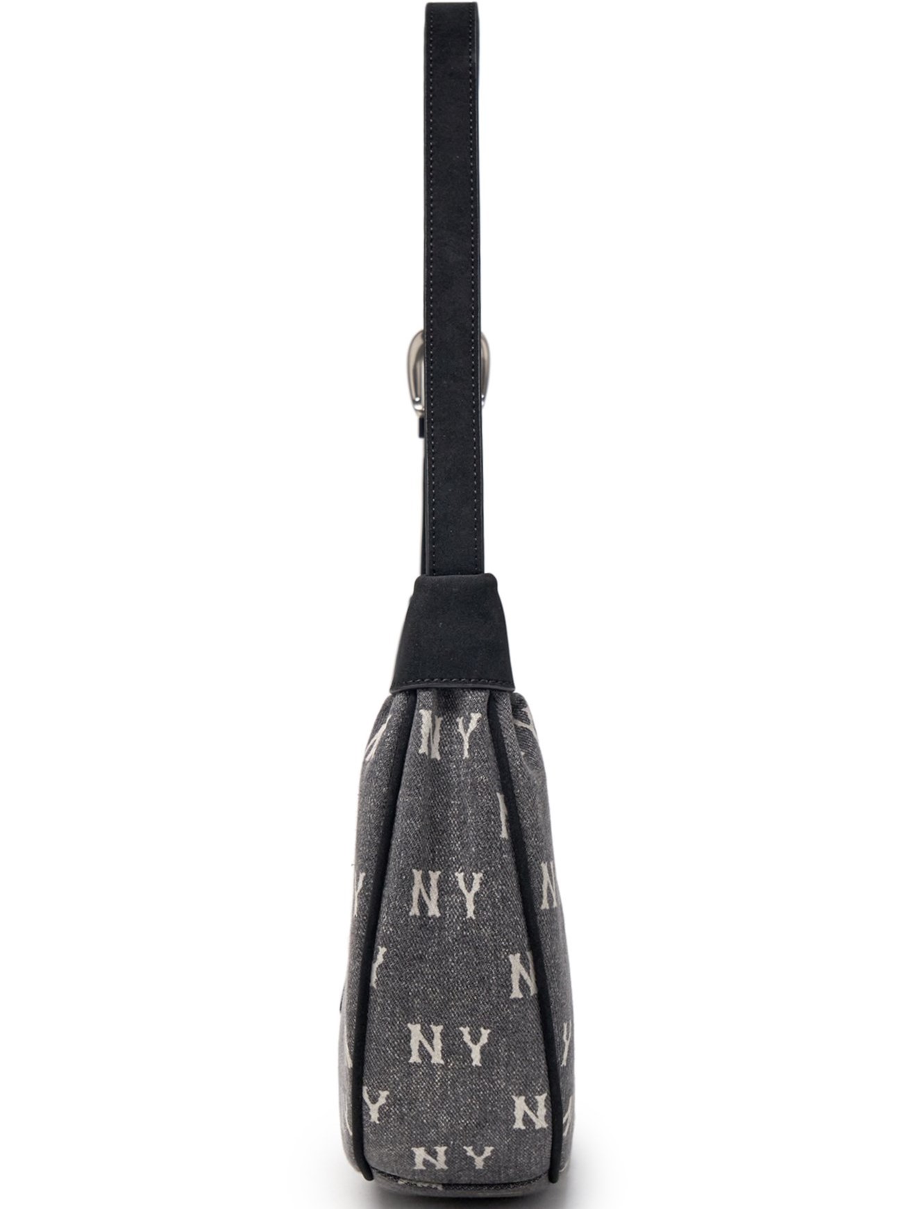 Túi kẹp nách nữ MLB Classic Monogram Vintage Denim Hobo Bag New York Yankees Grey 3ABQMV55N-50CGS 12
