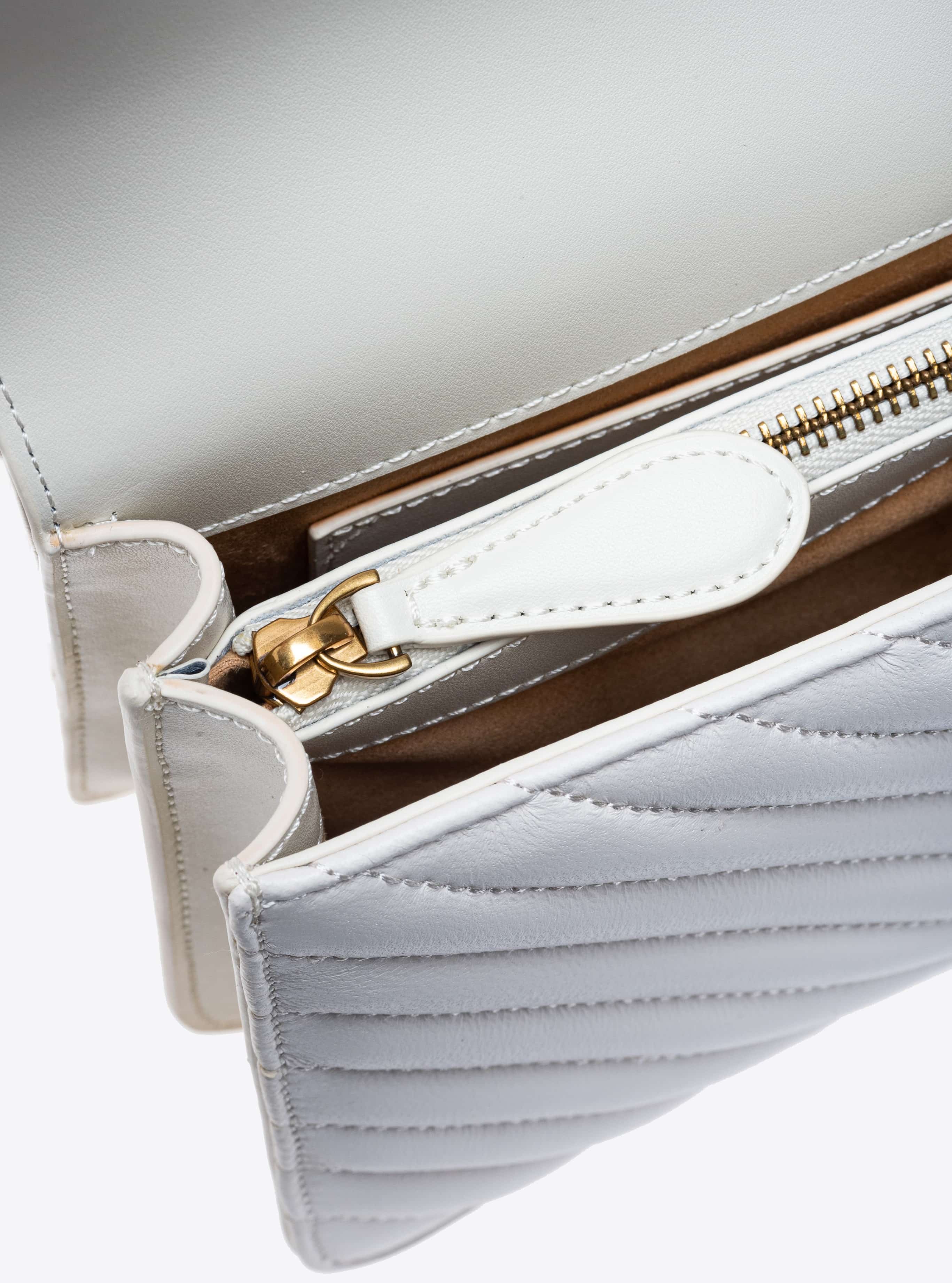 Túi đeo chéo nữ Pinko Classic Love Bag One Chevron White 1