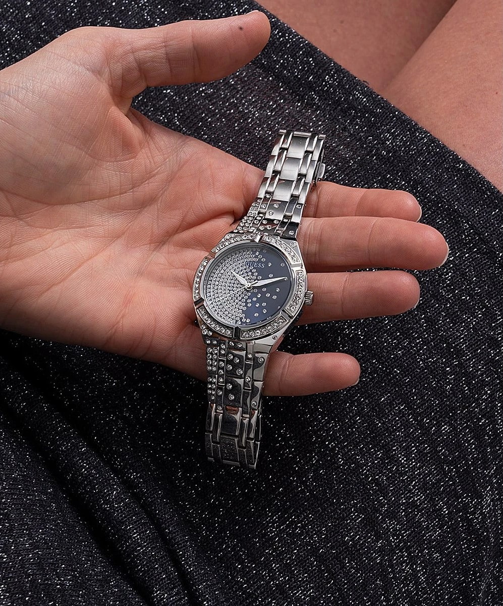 Đồng hồ đeo tay Guess Women Embellished Dial Bracelet Style Straps Analogue Watch GW0312L1 6