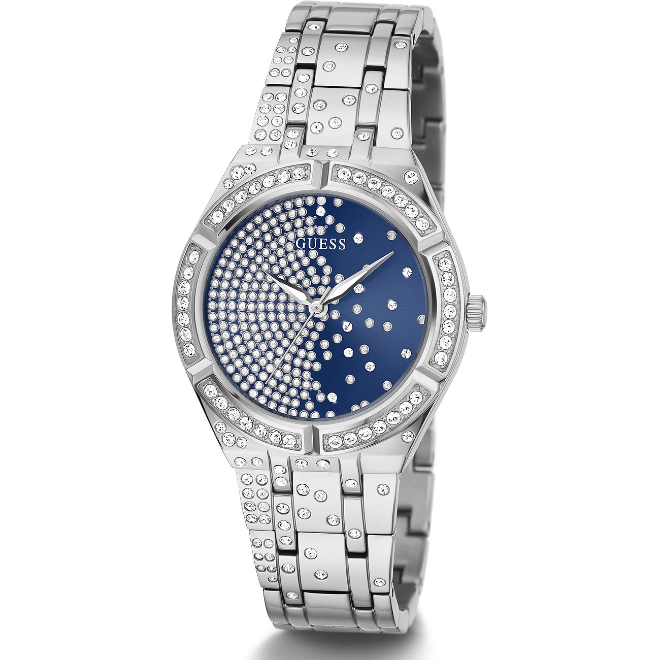 Đồng hồ đeo tay Guess Women Embellished Dial Bracelet Style Straps Analogue Watch GW0312L1 10