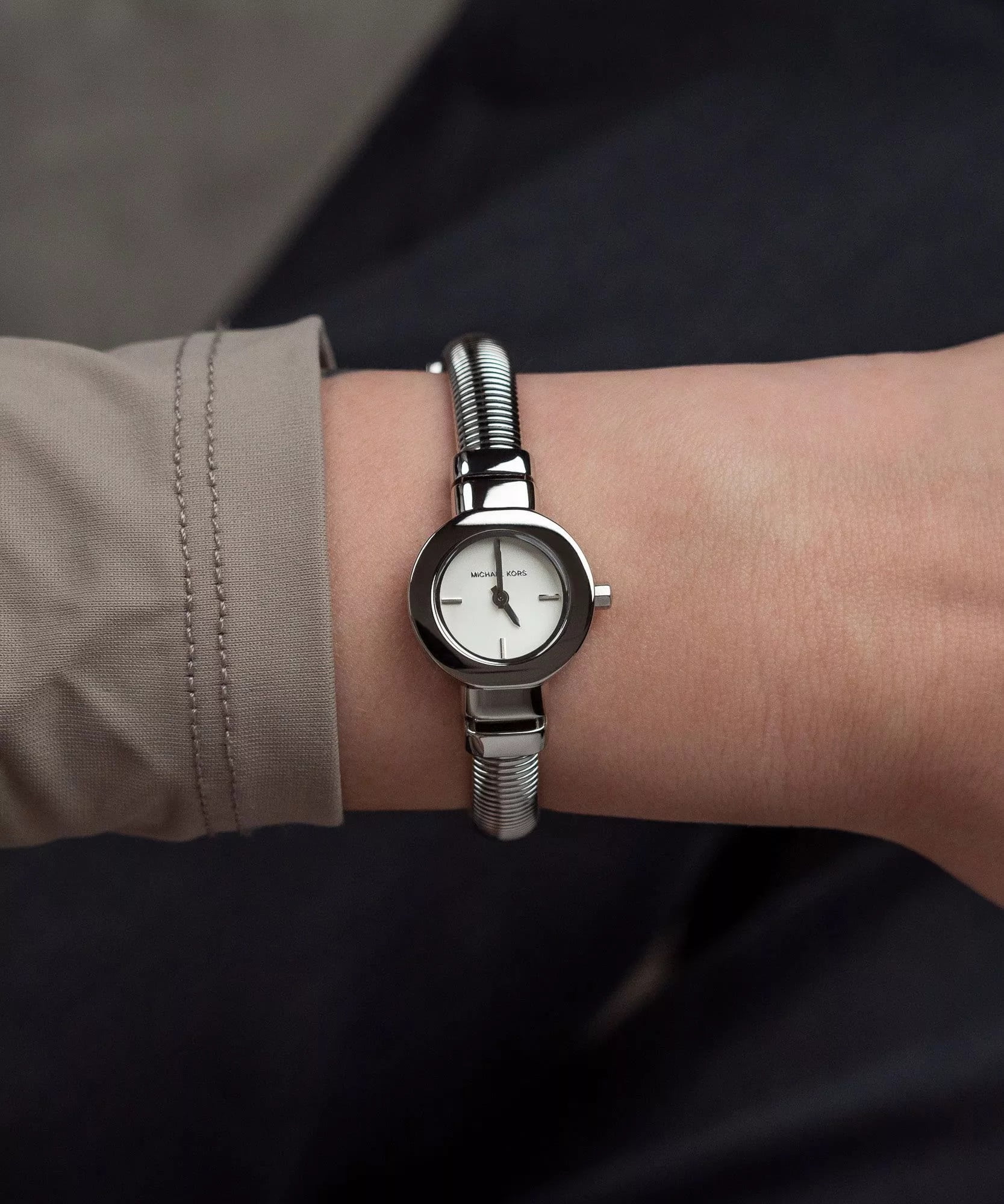 Đồng hồ đeo tay MK nữ Michael Kors Mini Gramercy Silver-Tone Watch MK7529 12