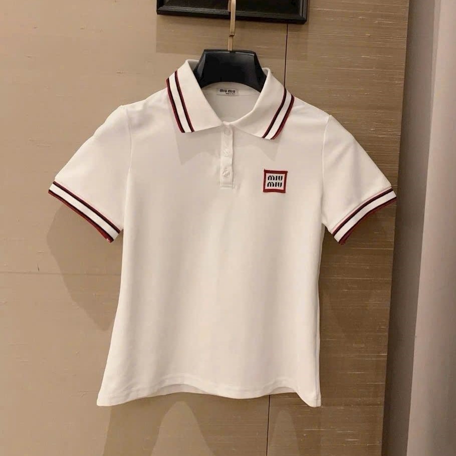 Combo áo váy xếp ly Miu Miu phối viền 1