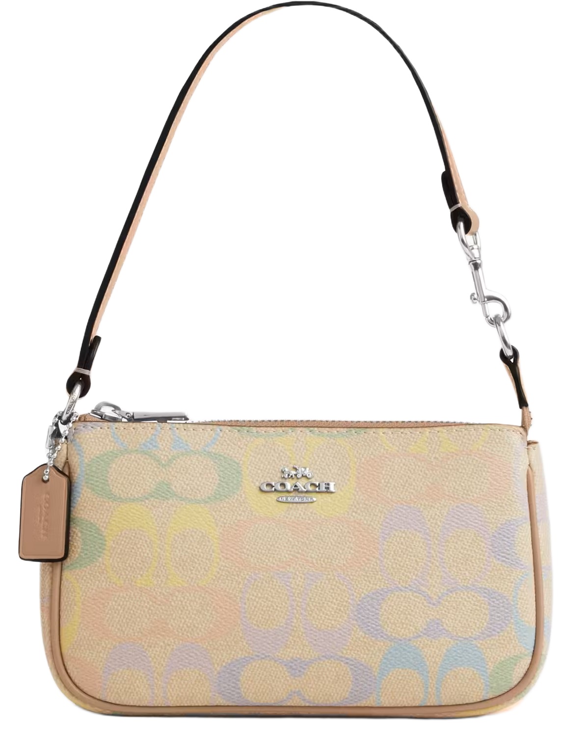 Túi kẹp nách Coach Nolita 19 In Rainbow Signature Canvas Sand Multi CDC38 4