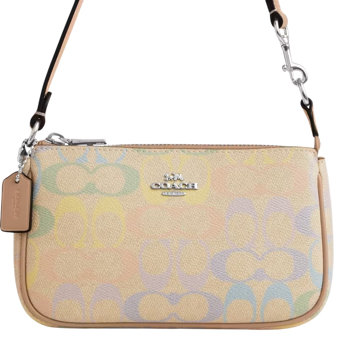 Túi kẹp nách Coach Nolita 19 In Rainbow Signature Canvas Sand Multi CDC38 7