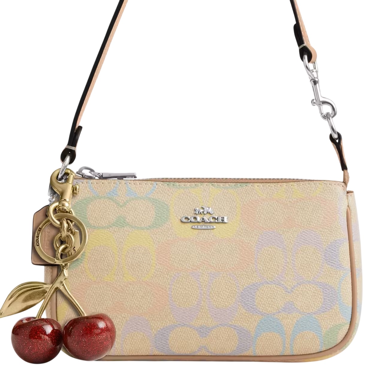 Túi kẹp nách Coach Nolita 19 In Rainbow Signature Canvas Sand Multi CDC38 8
