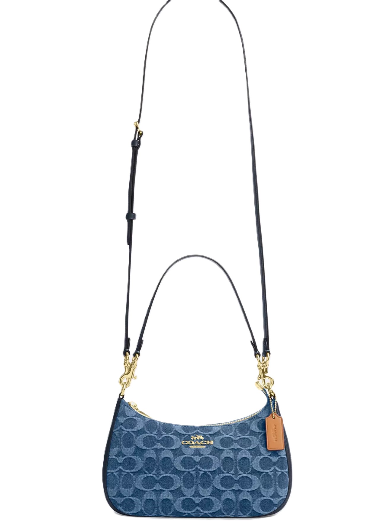 Túi đeo chéo Coach Teri Shoulder Bag In Signature Denim Indigo CDQ56 3