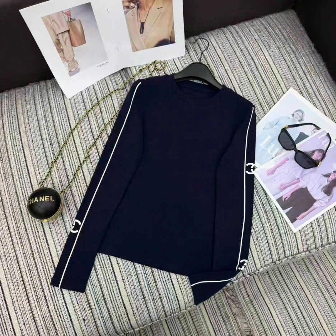 Áo thun nữ Chanel ôm tay dài cổ tròn 3