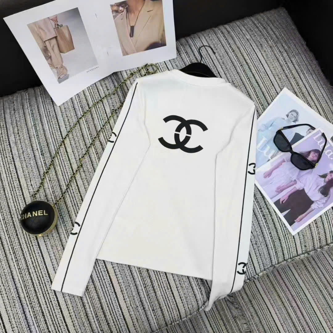 Áo thun nữ Chanel ôm tay dài cổ tròn 8