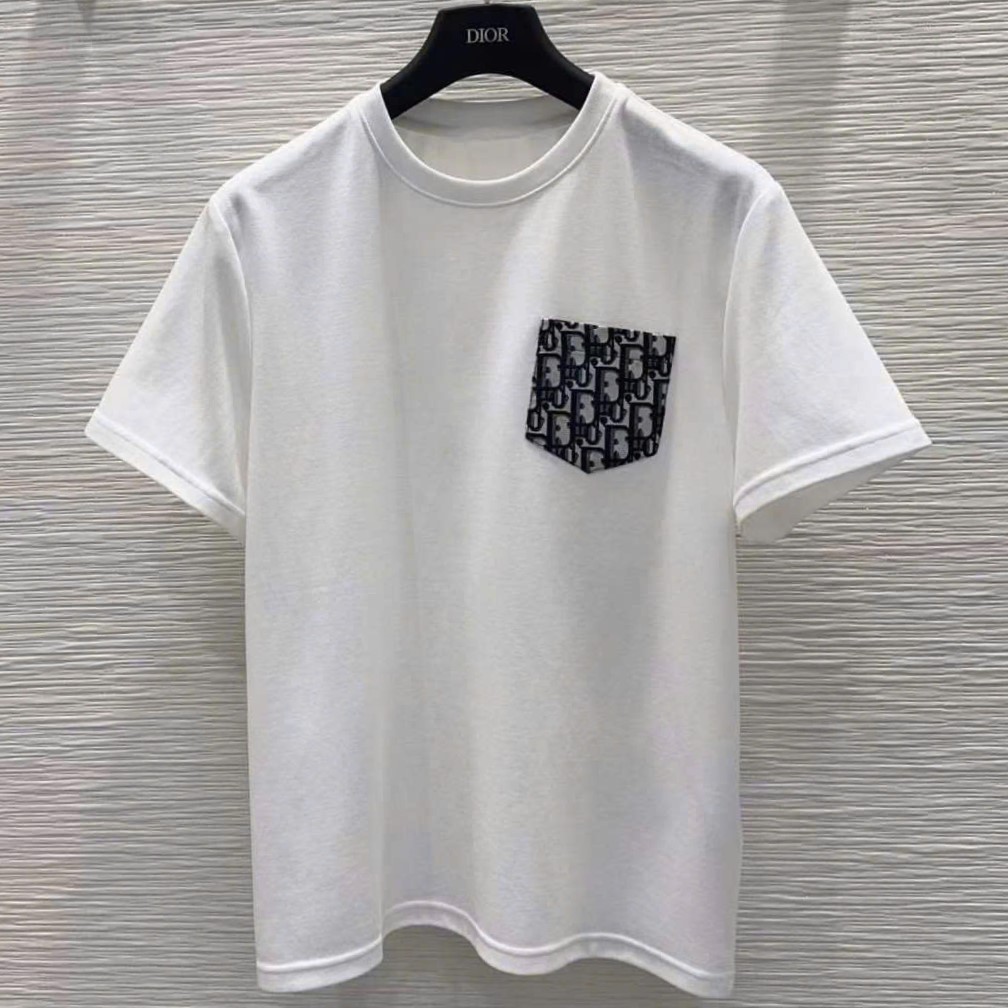Combo áo thun trắng quần short vải Dior 5