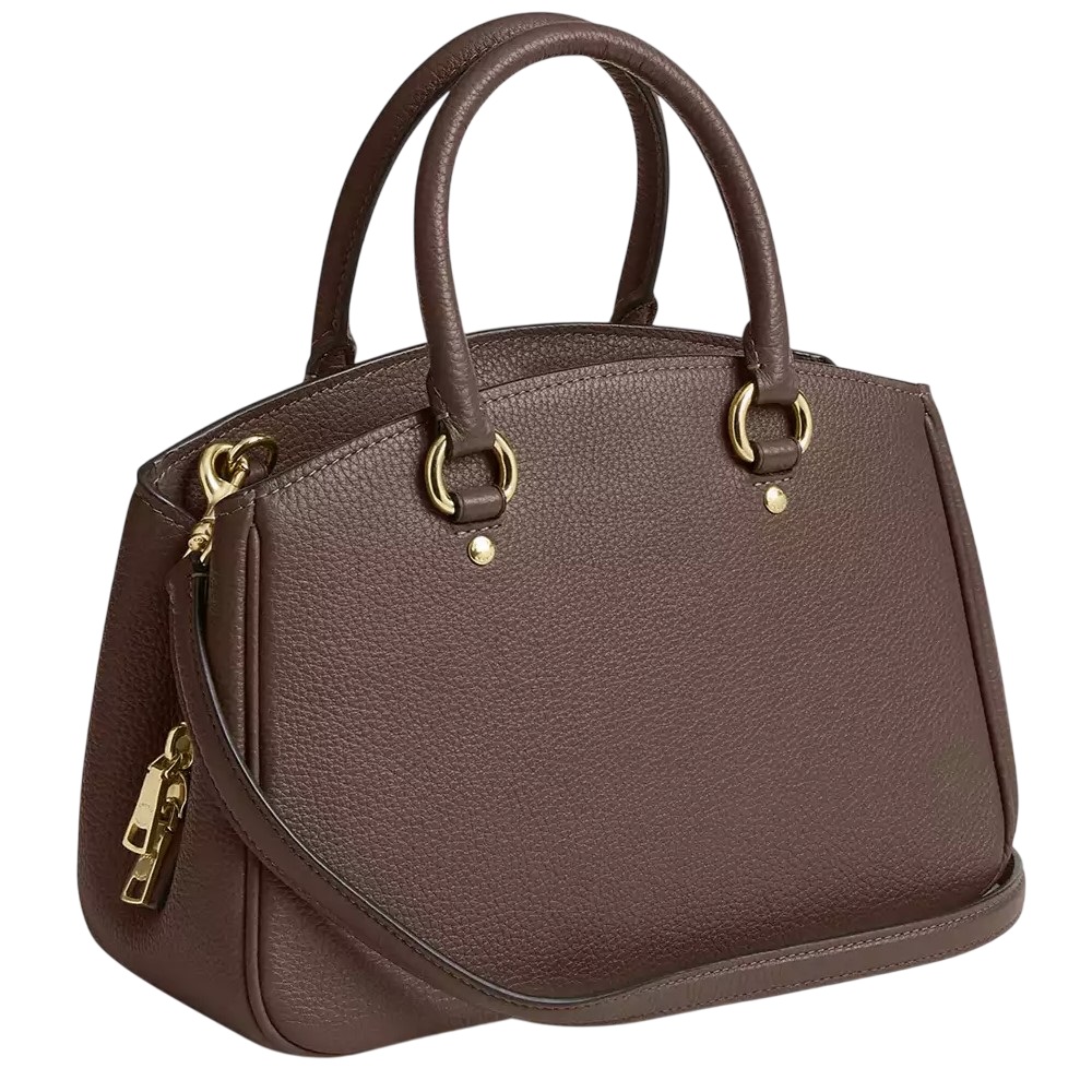 Túi xách Coach nữ Savannah Small Carryall Bag Pebbled Leather Dark Stone CAL54 8